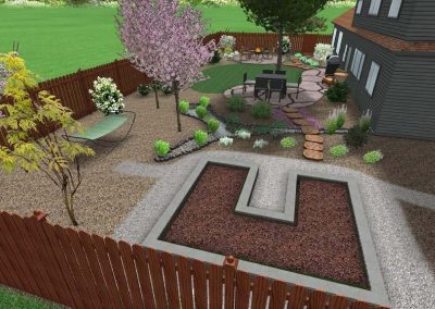 Permaculture Landscape Design created by Online Landscape Designs using 3d software for do it yourself homeowners