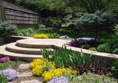Calming Garden Designs, Relaxing Garden Ideas, How to Create a Tranquil Garden, Outdoor Meditation Garden Ideas, Meditation Garden Photo-Round Patio and Wall